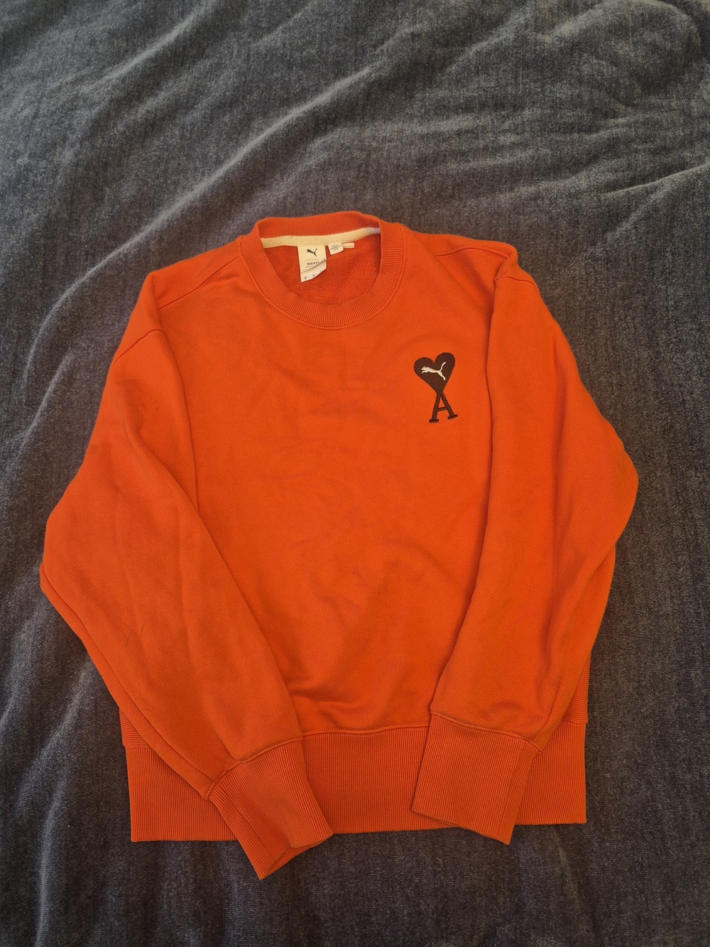 Puma X Ami Paris 2022 Collab Orange Crewneck Sweatshirt
